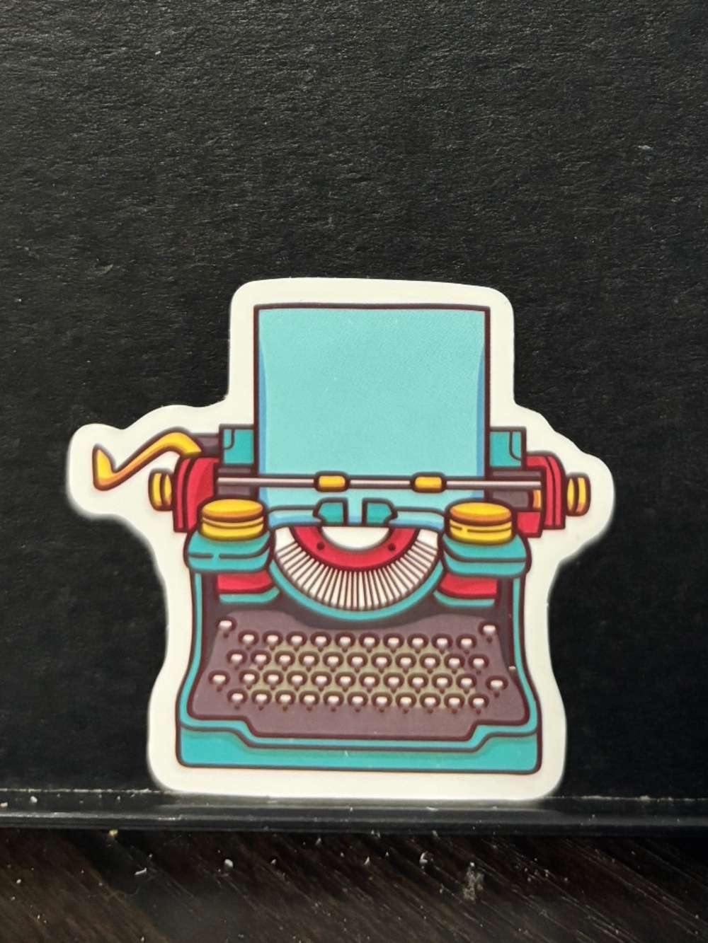 Typewriter sticker
